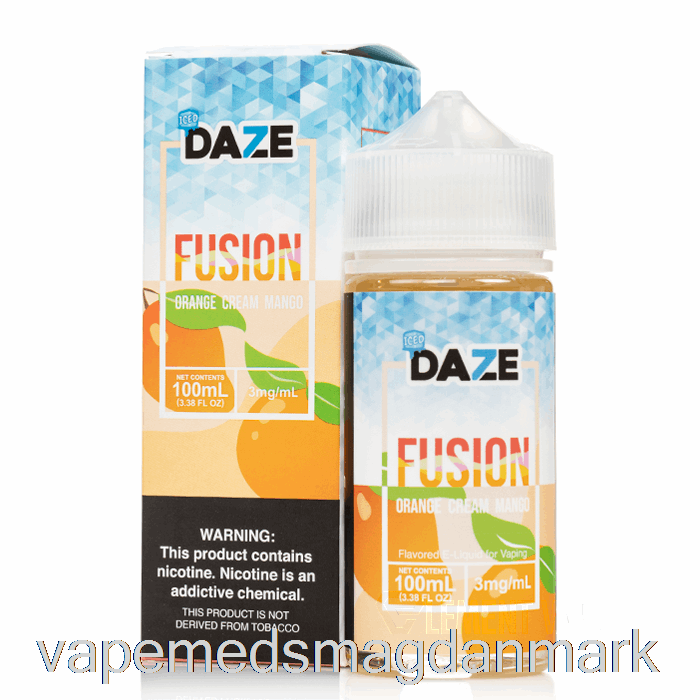 Vape Væske Iced Orange Cream Mango - 7 Daze Fusion - 100ml 6mg